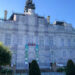 Impression numérique d'un château sur un filet d'échafaudage personnalisé