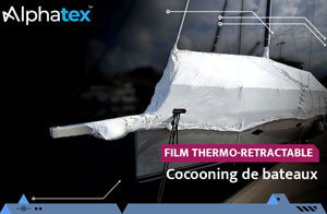 Film thermo-rétractable pour le cocooning et l'hivernage de bateaux