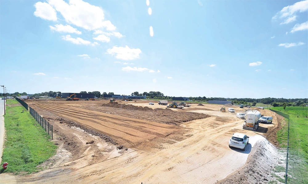 Avancées du chantier d'Alphatex à Bolbec