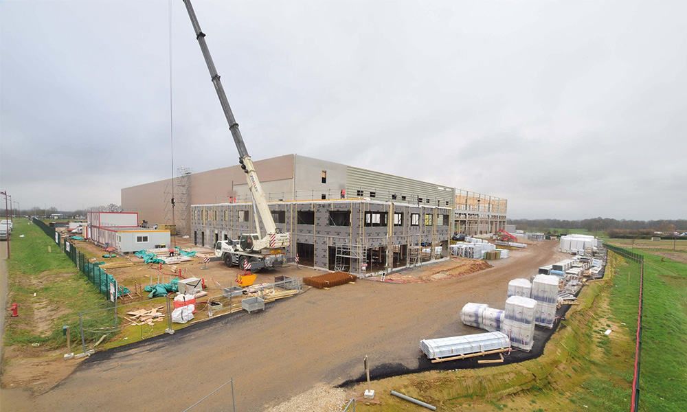 Avancées du chantier d'Alphatex à Bolbec