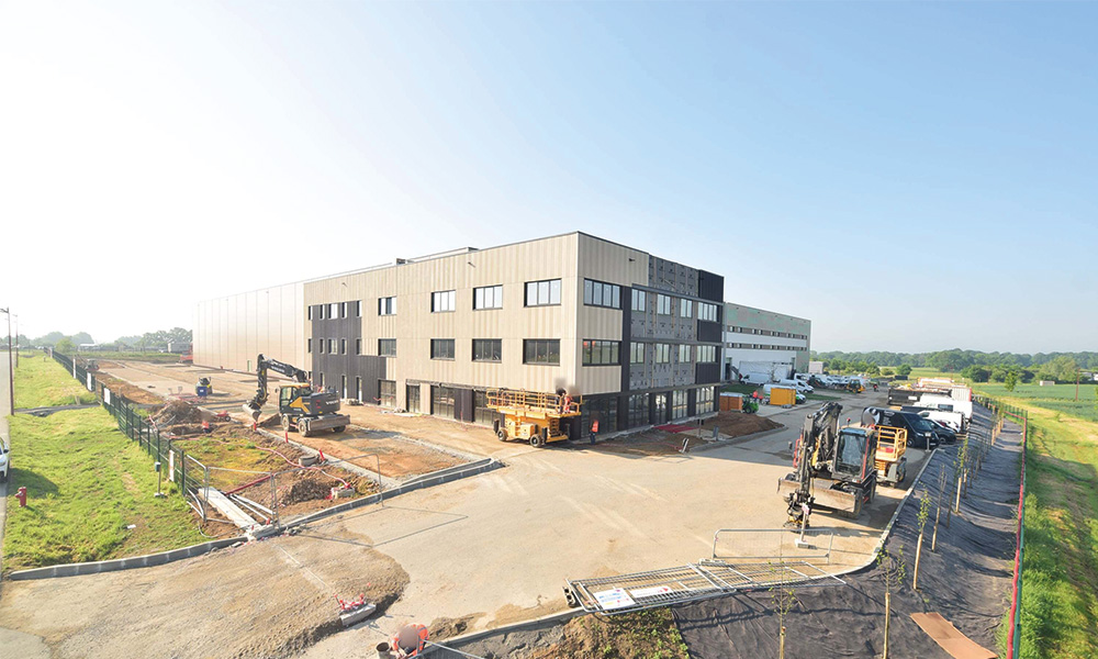 Avancée du chantier d'Alphatex à Bolbec