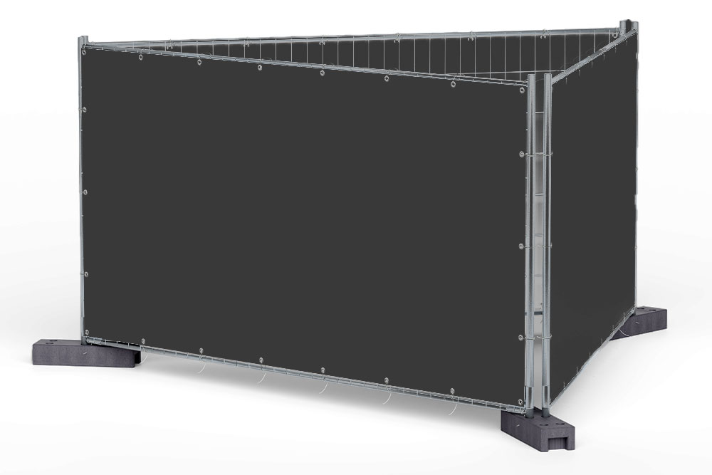 Bâche pour barrière de chantier noire