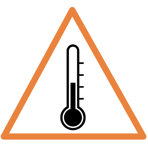 logo avec thermomètre - température qui augmente