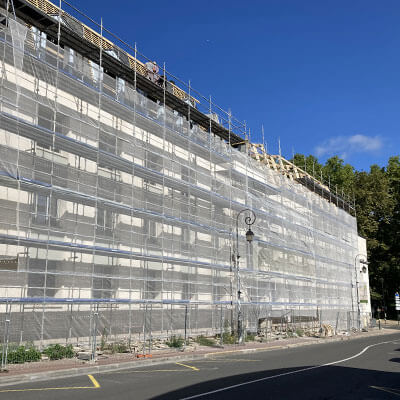 Filet d'échafaudage CONSOREX en application