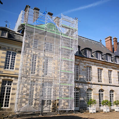 Filet d'échafaudage ONETEX en application